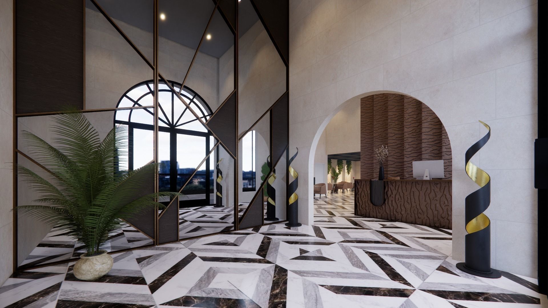 RESTAURANT AND LOUNGE INTERIOR AND EXTERIOR 3D DESIGN 3D model_2