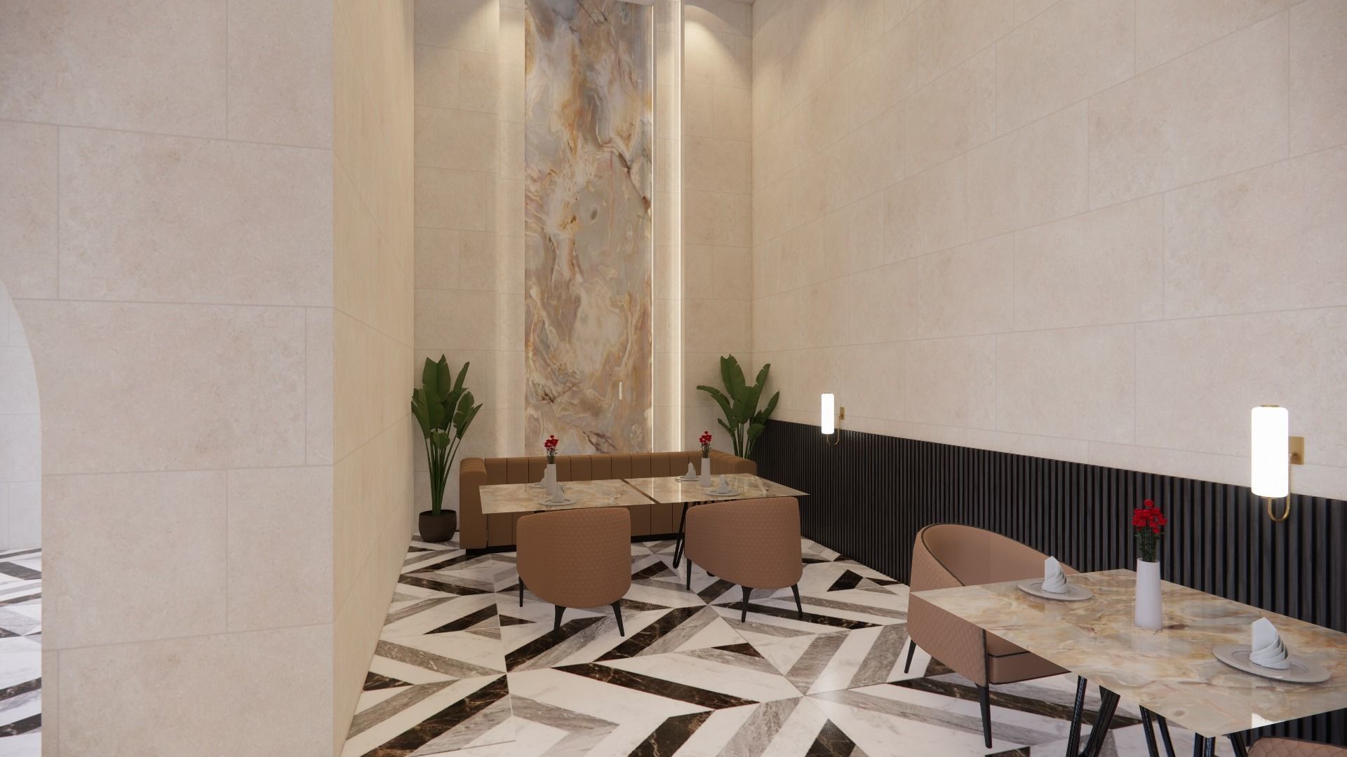 RESTAURANT AND LOUNGE INTERIOR AND EXTERIOR 3D DESIGN 3D model_7