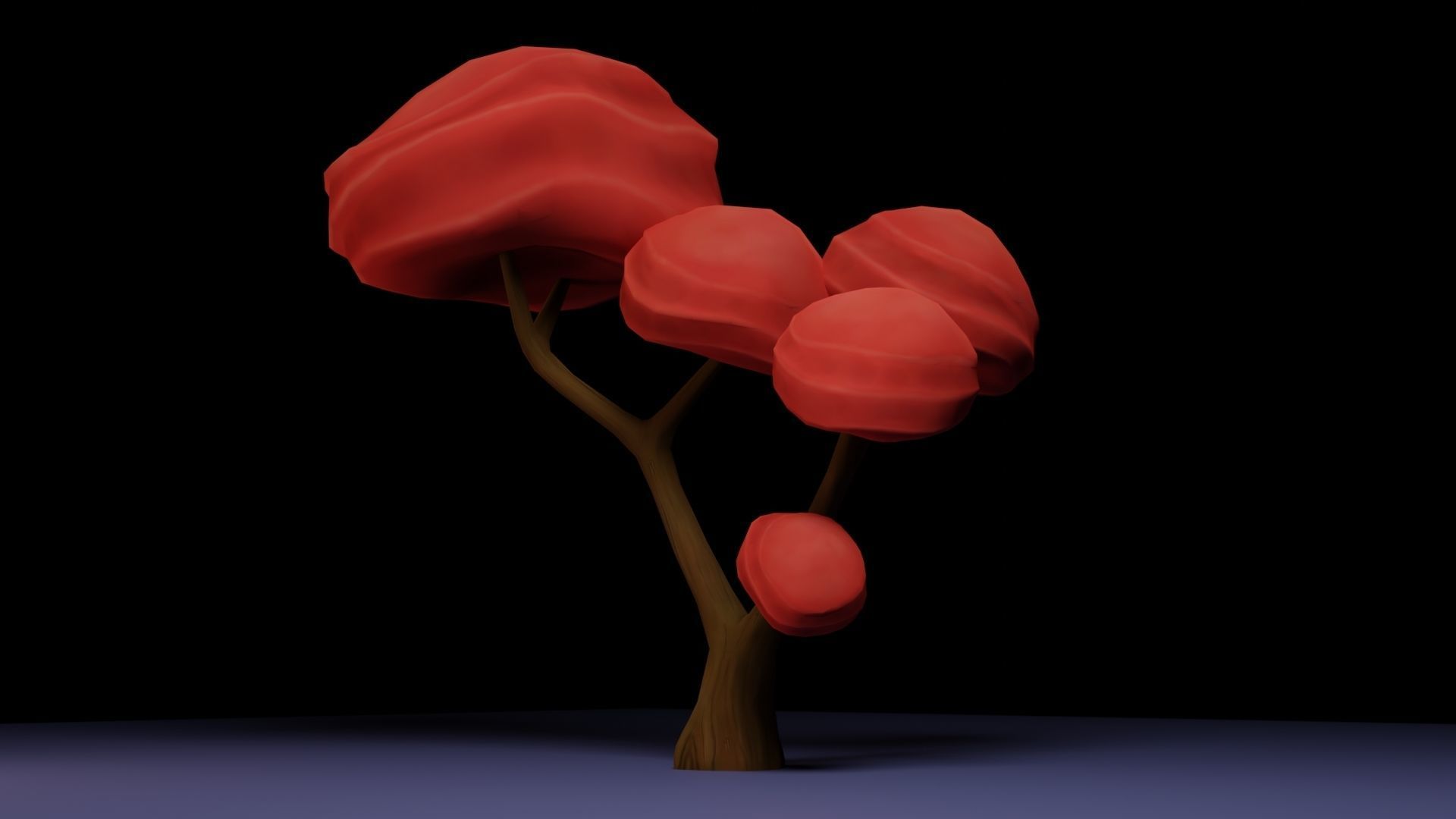 Japanese Maple Tree - Stylized Low-poly 3D model_6