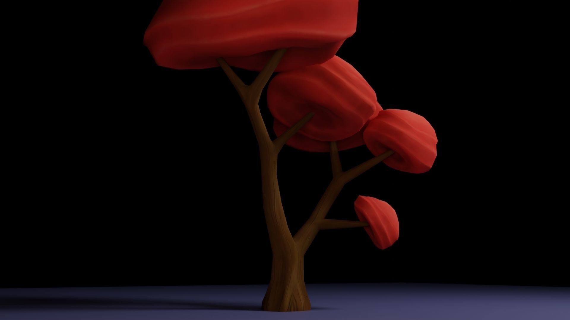 Japanese Maple Tree - Stylized Low-poly 3D model_5