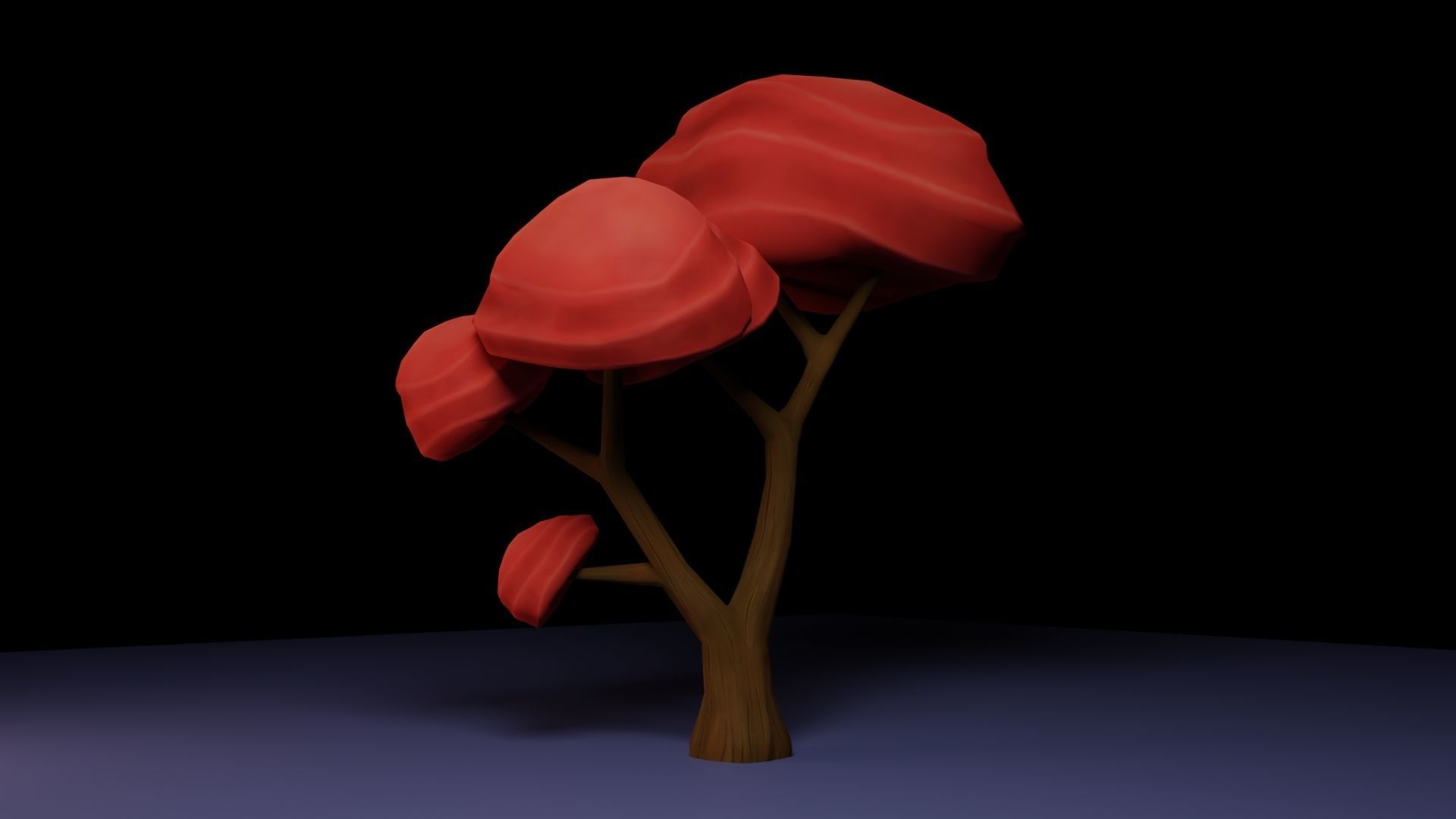 Japanese Maple Tree - Stylized Low-poly 3D model_7