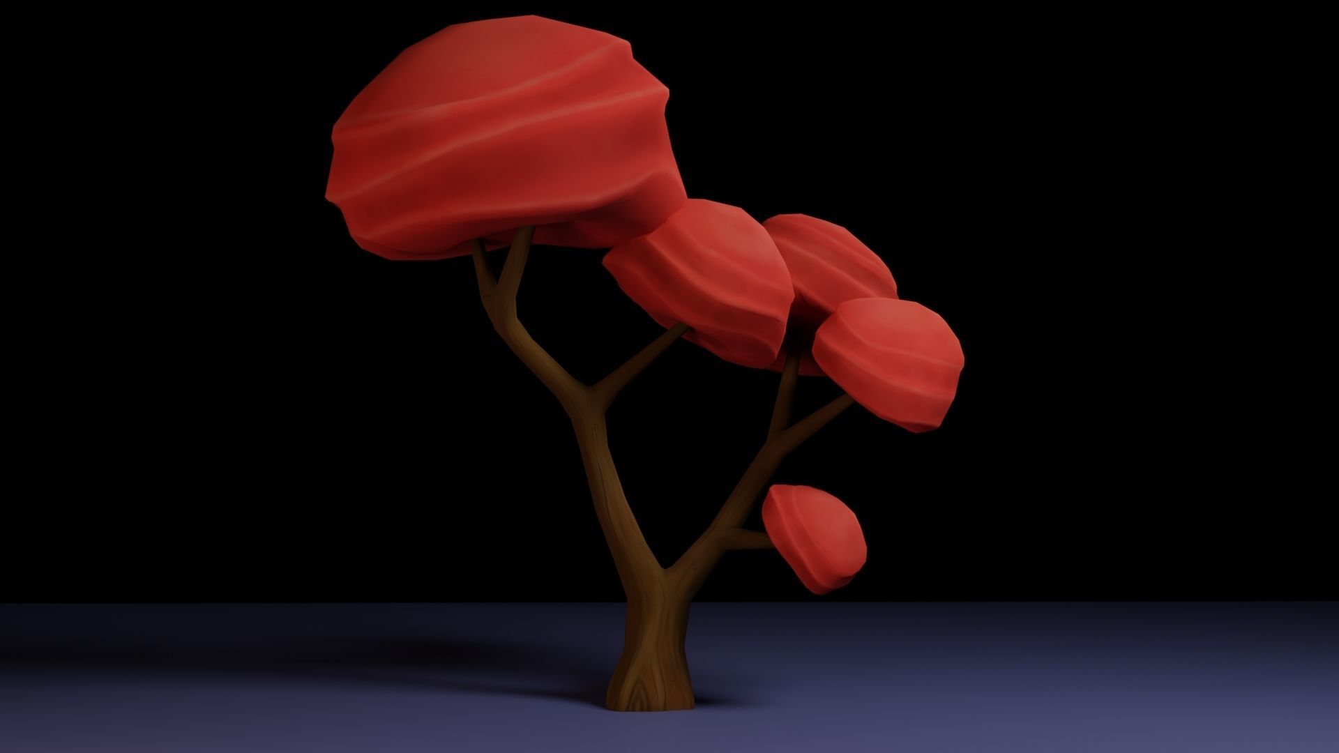 Japanese Maple Tree - Stylized Low-poly 3D model_1