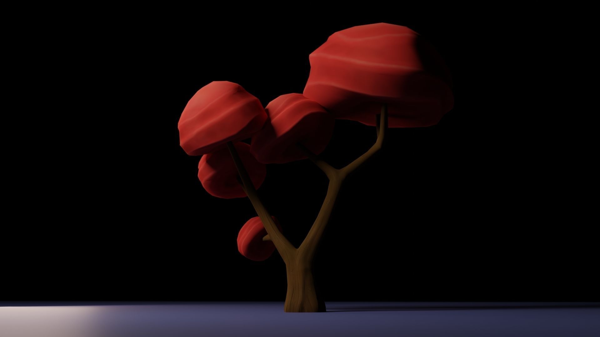 Japanese Maple Tree - Stylized Low-poly 3D model_8