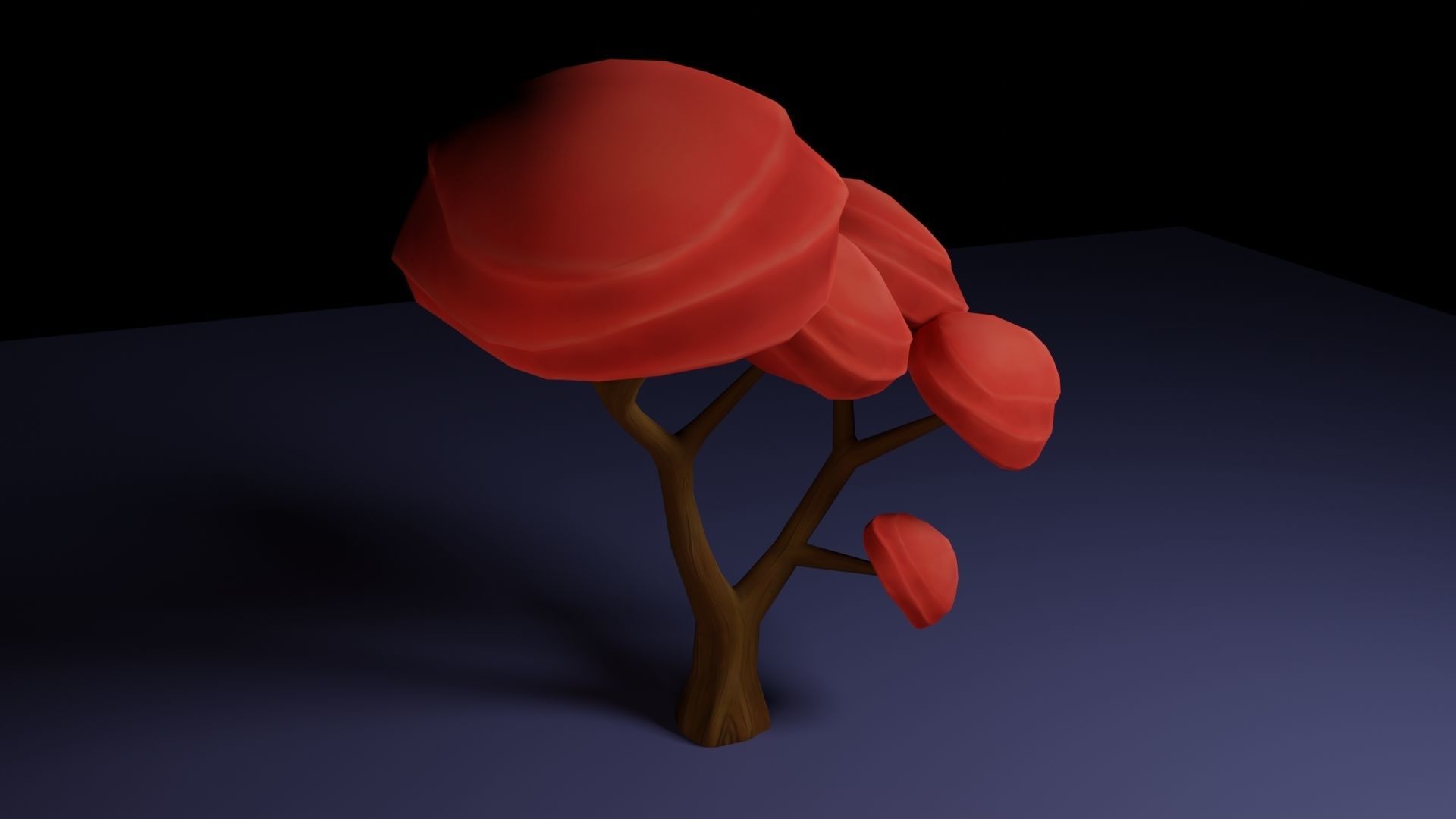 Japanese Maple Tree - Stylized Low-poly 3D model_3