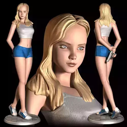 Pretty bad girl 3D print model