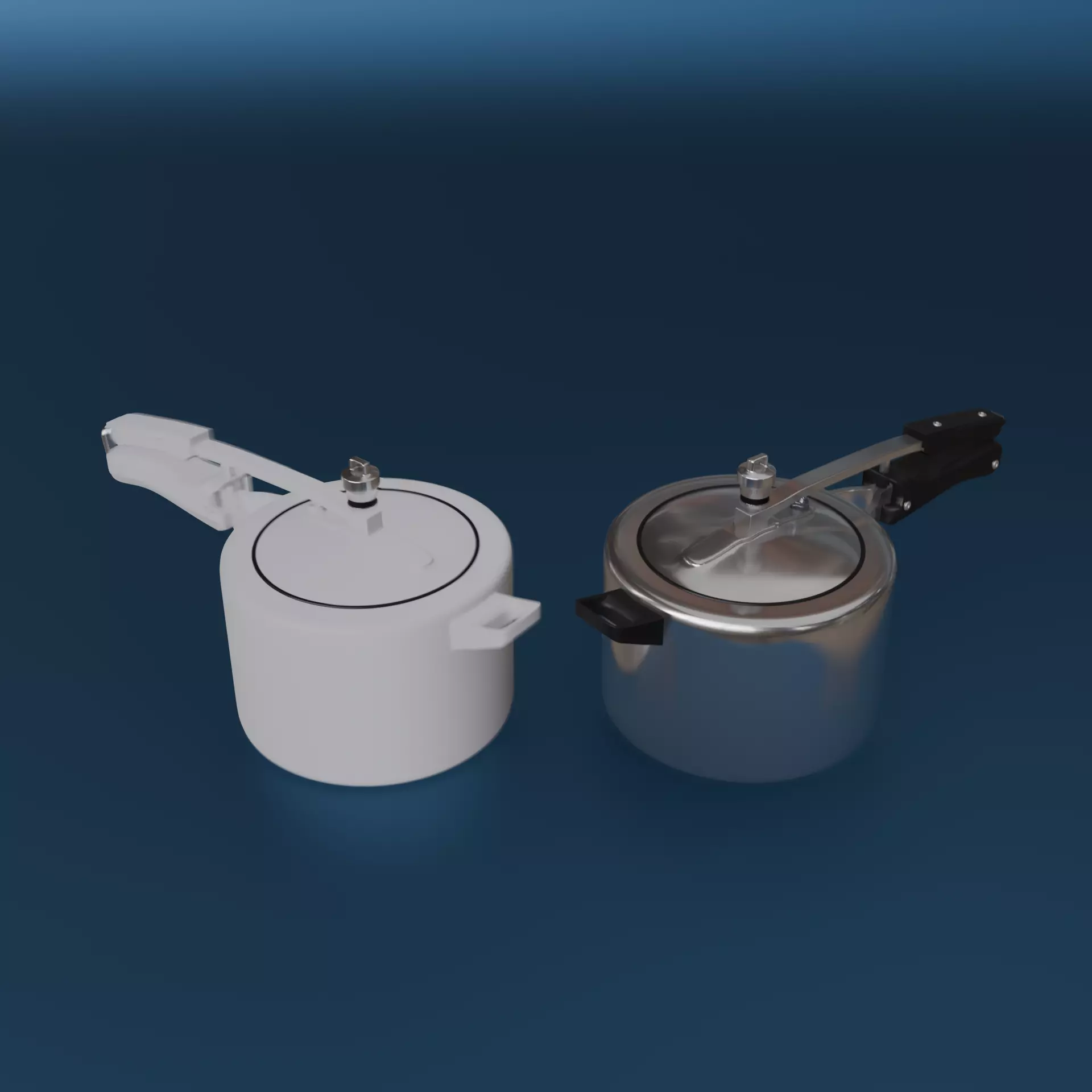 Steel Pressure Cooker with animation Free 3D model