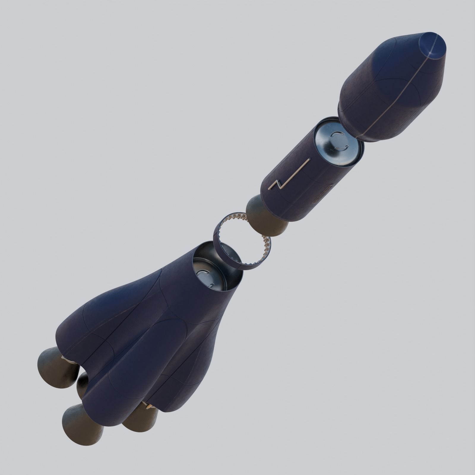 Medium-Lift Space Rocket 3D model_3