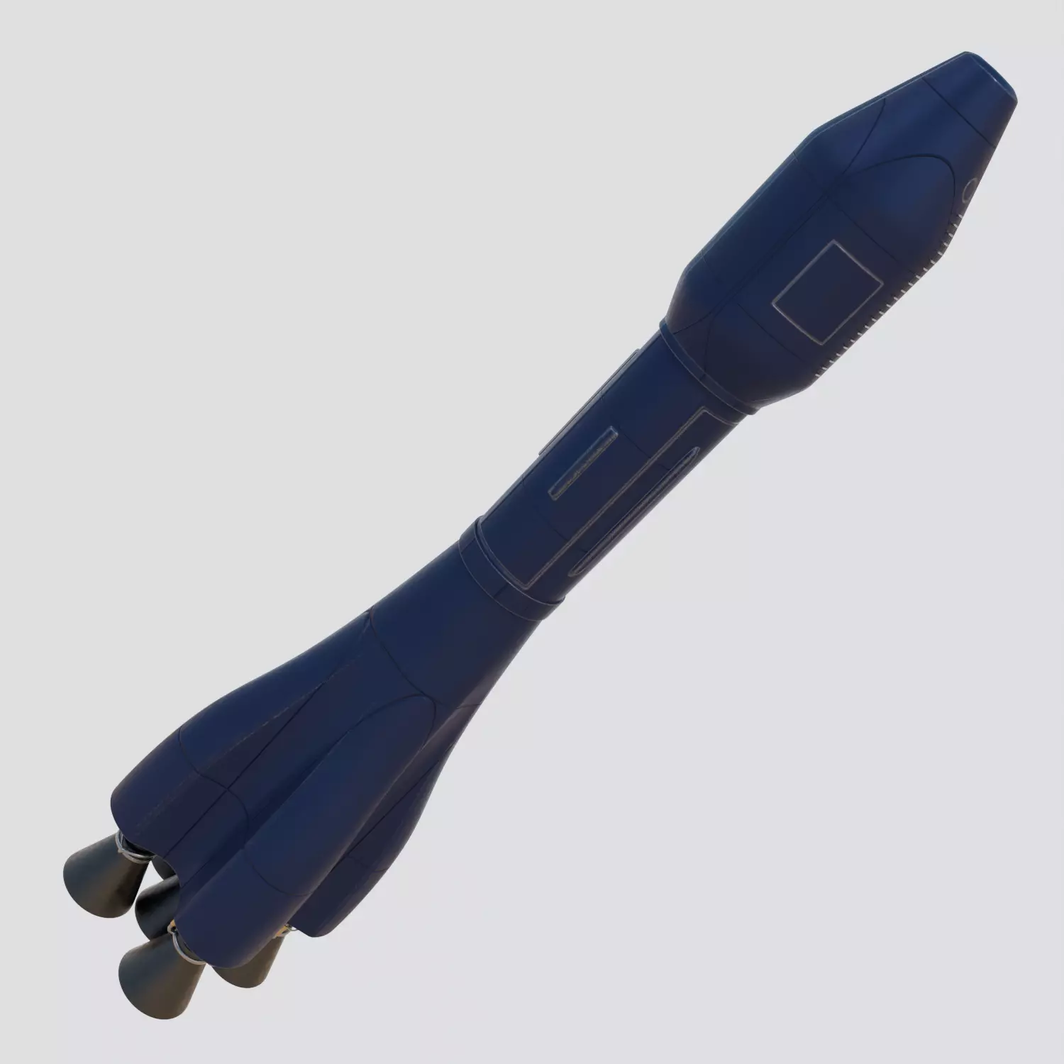Medium-Lift Space Rocket 3D model_0