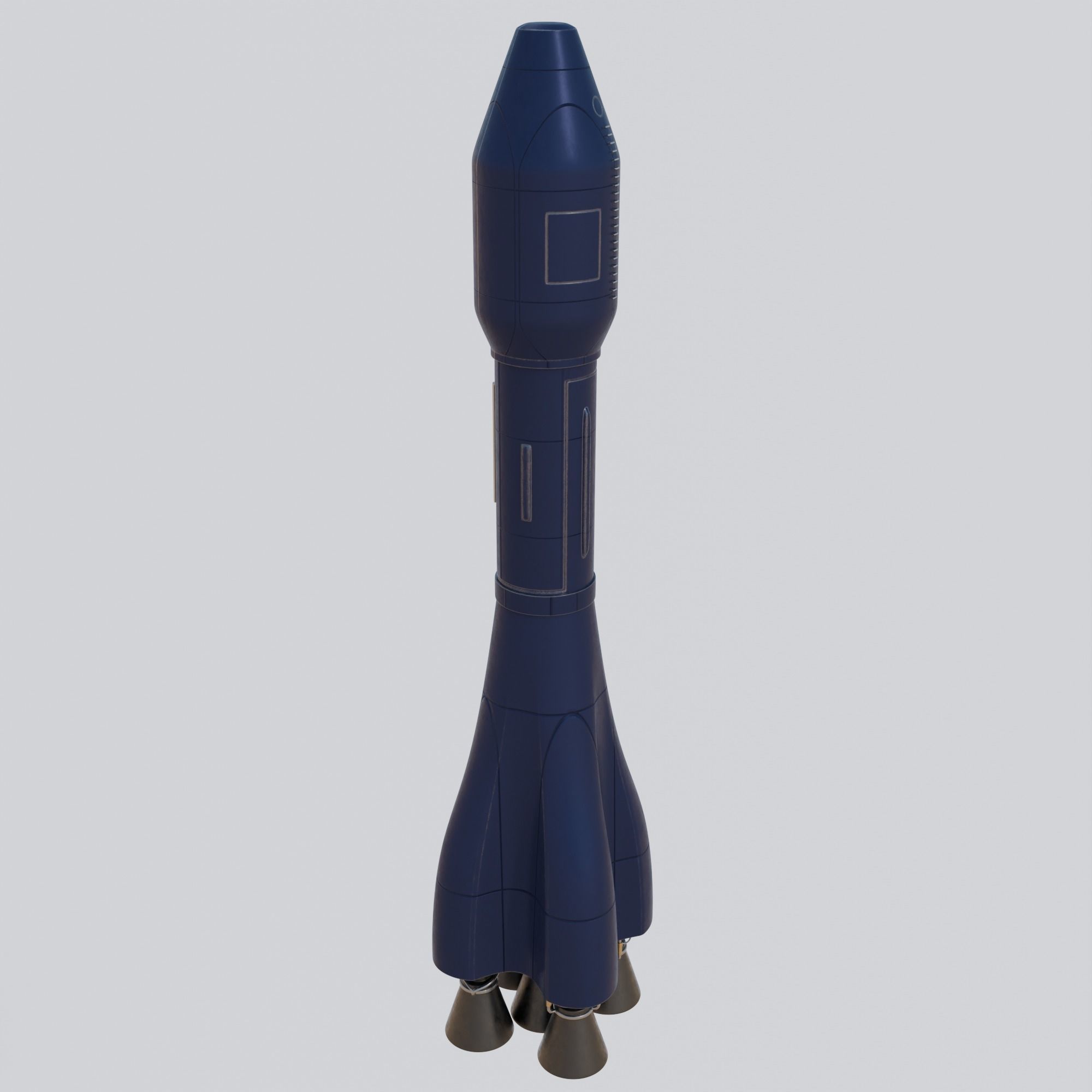 Medium-Lift Space Rocket 3D model_1