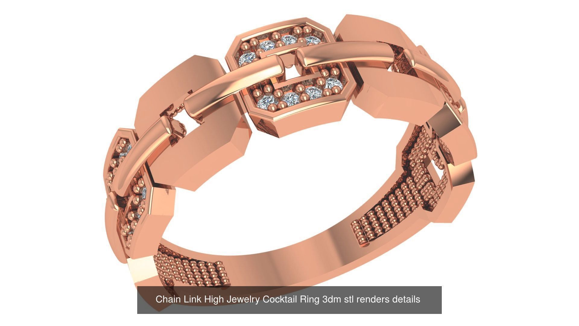 221  Diamond Ring renders 3dm stl details  3D Model Collection_19