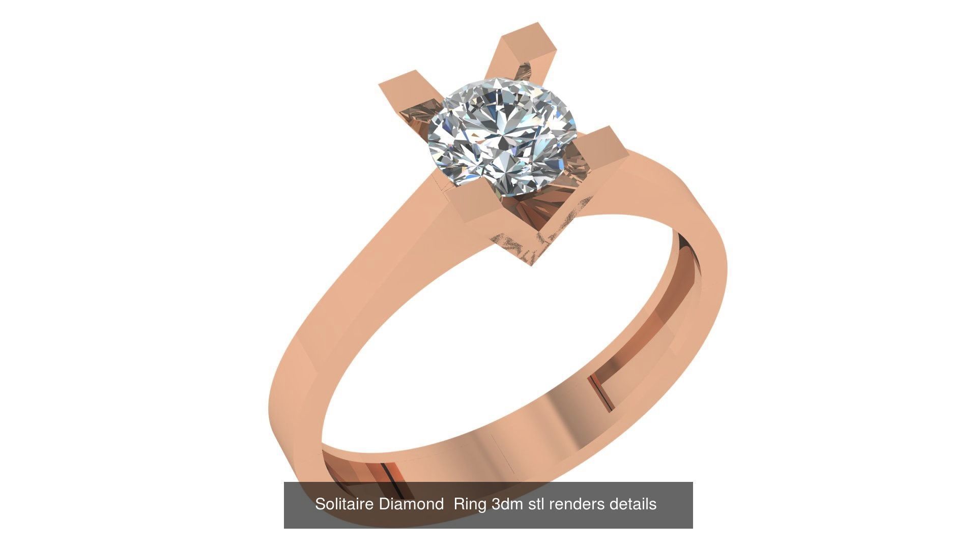 221  Diamond Ring renders 3dm stl details  3D Model Collection_35