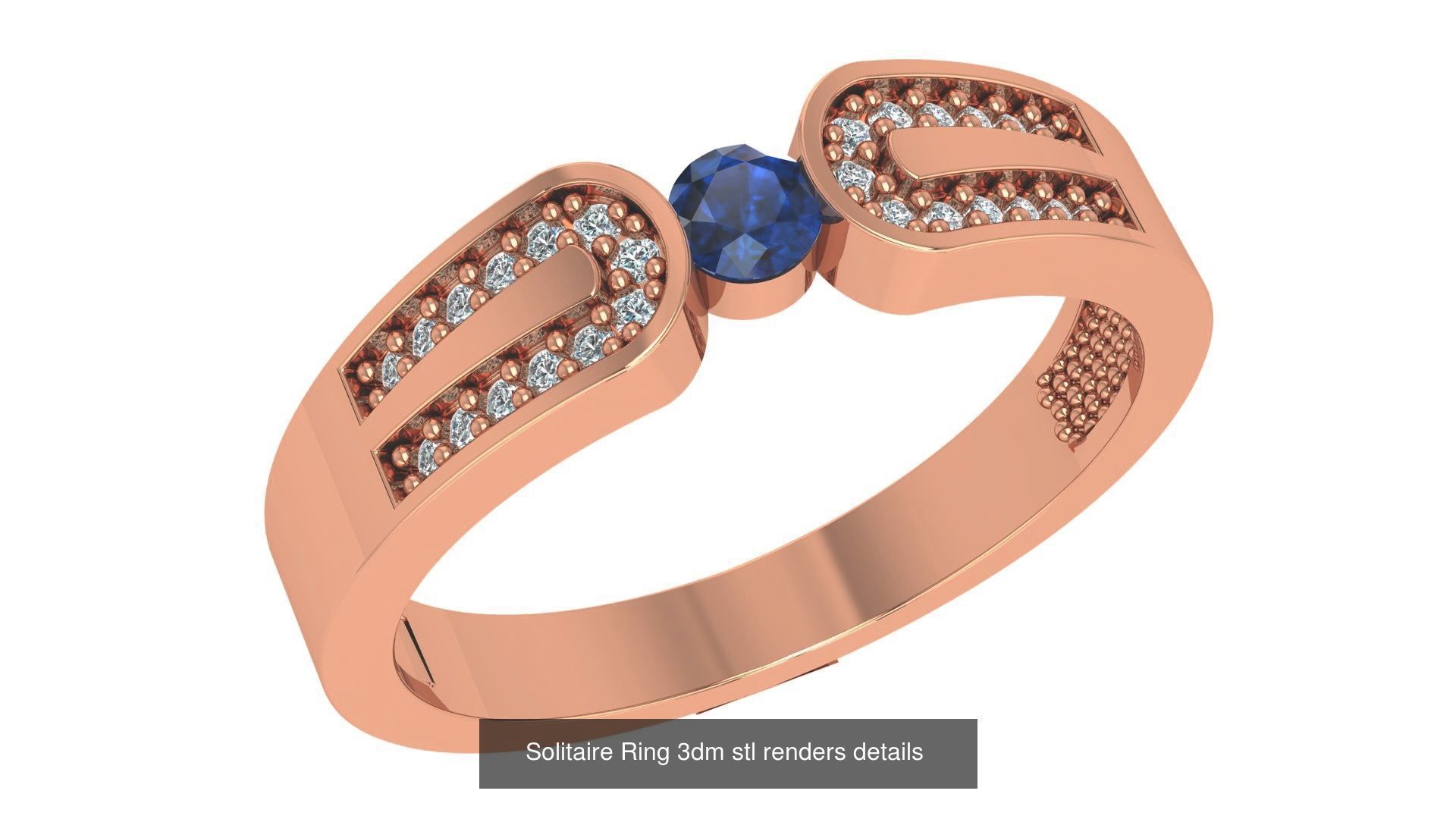 221  Diamond Ring renders 3dm stl details  3D Model Collection_72