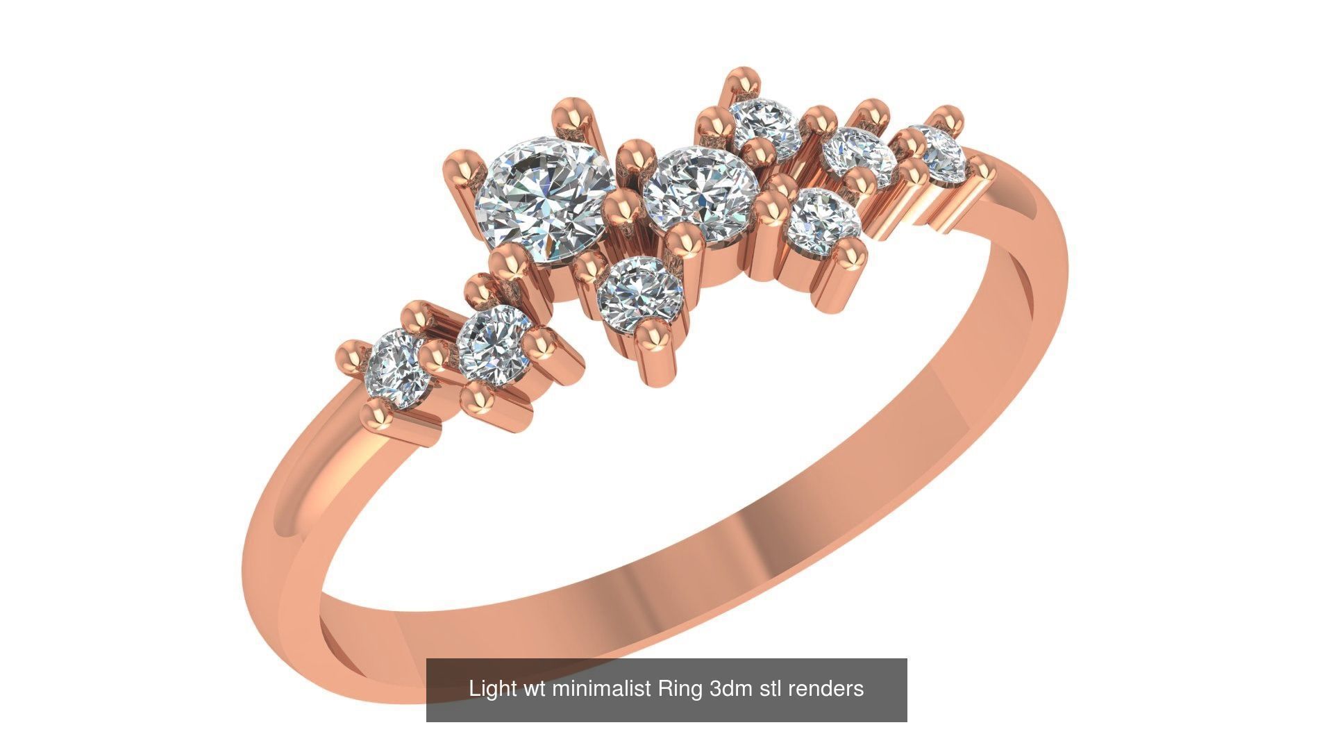 221  Diamond Ring renders 3dm stl details  3D Model Collection_36