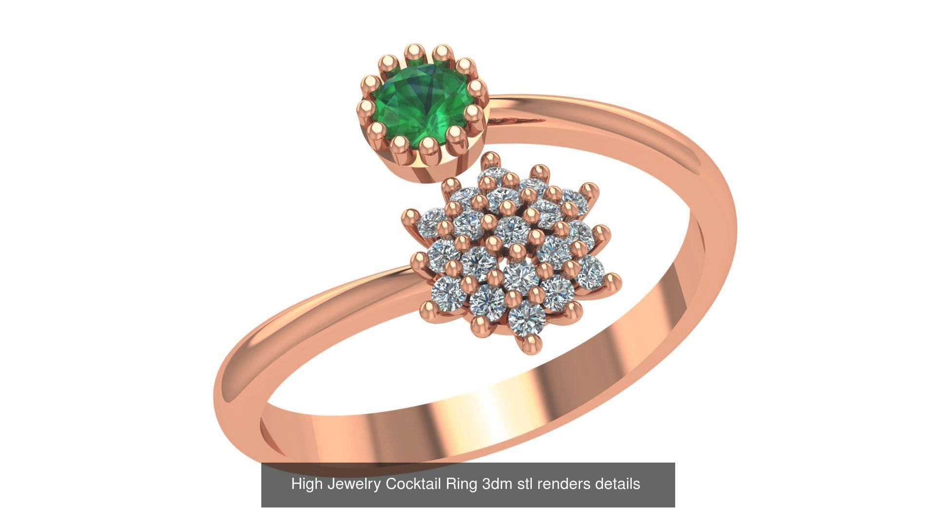 221  Diamond Ring renders 3dm stl details  3D Model Collection_81
