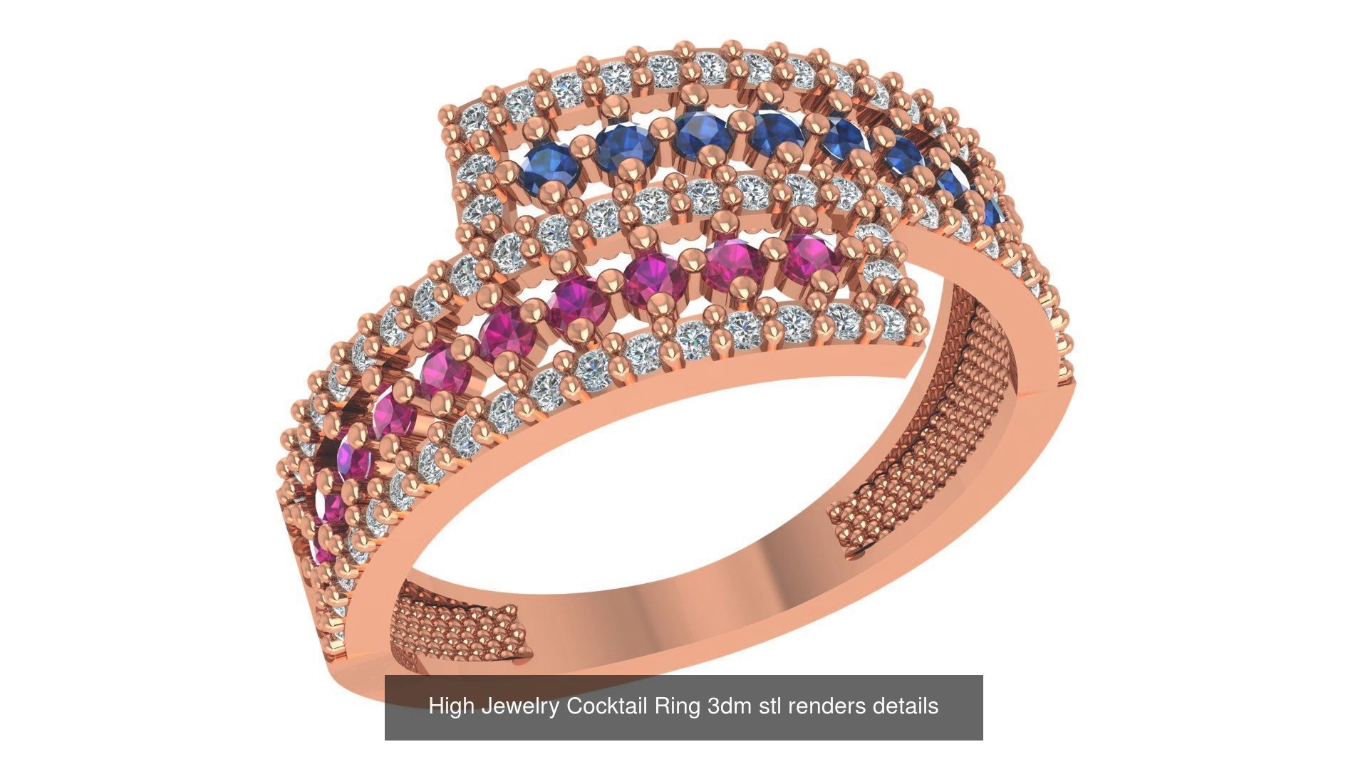 221  Diamond Ring renders 3dm stl details  3D Model Collection_119