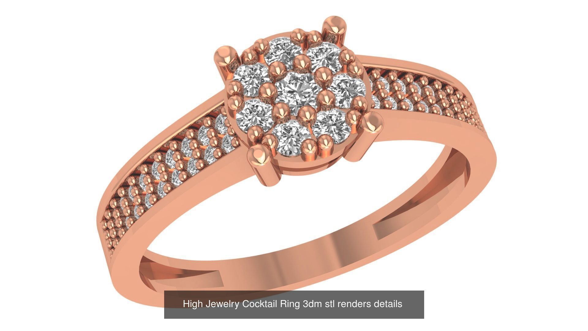 221  Diamond Ring renders 3dm stl details  3D Model Collection_58