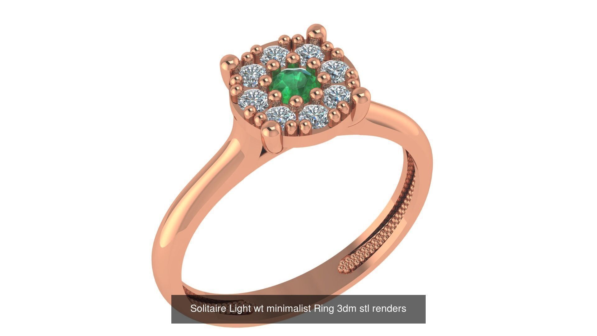 221  Diamond Ring renders 3dm stl details  3D Model Collection_39