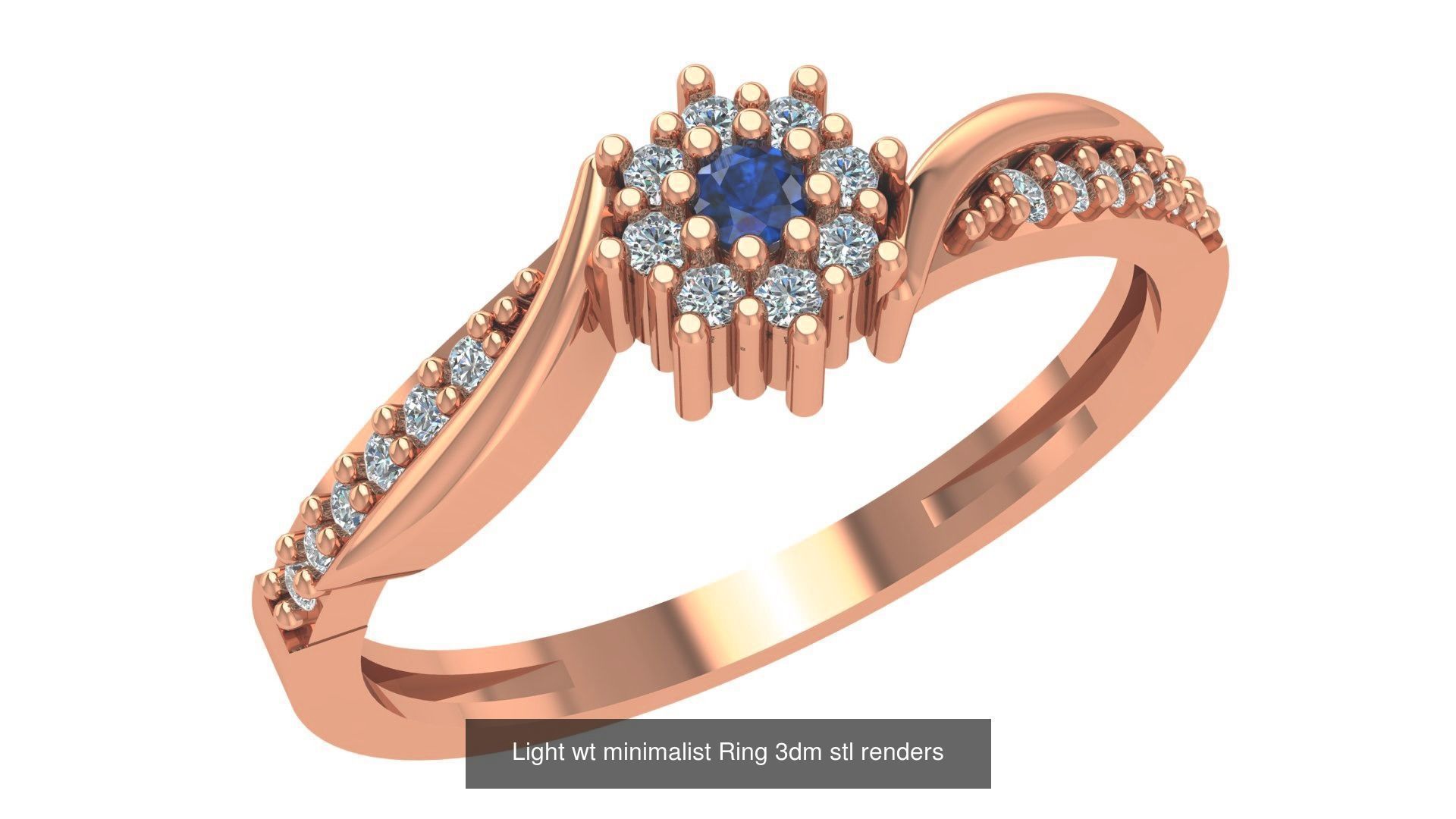 221  Diamond Ring renders 3dm stl details  3D Model Collection_47