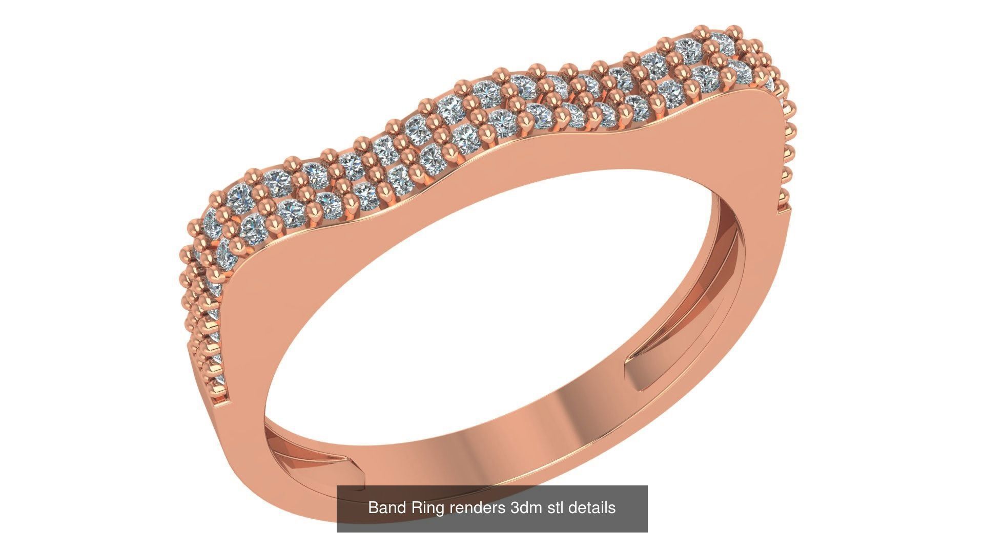 221  Diamond Ring renders 3dm stl details  3D Model Collection_45