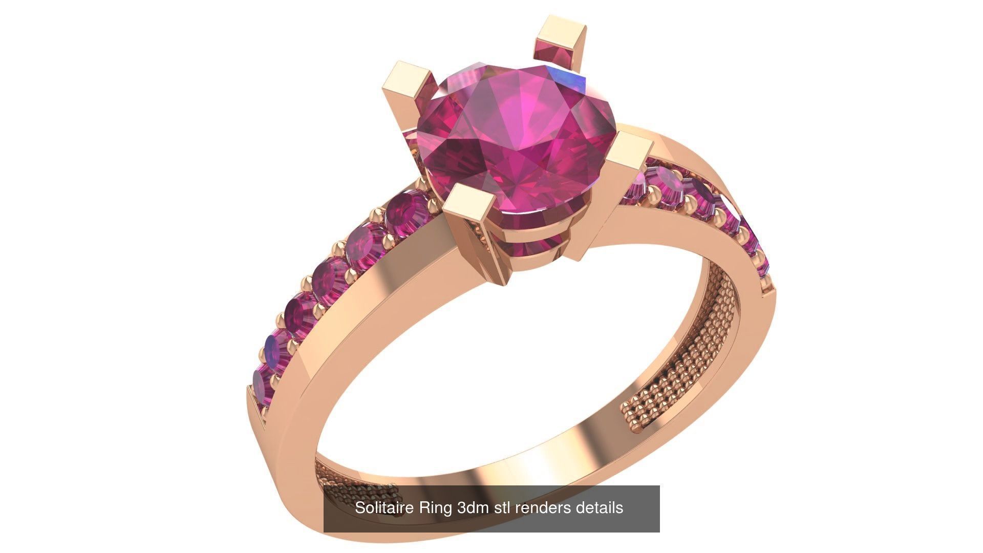 221  Diamond Ring renders 3dm stl details  3D Model Collection_21