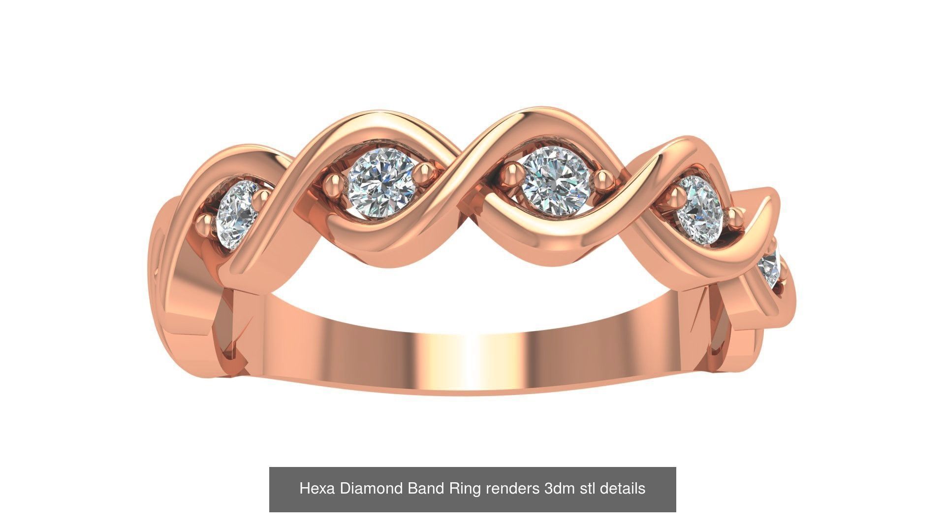 221  Diamond Ring renders 3dm stl details  3D Model Collection_75