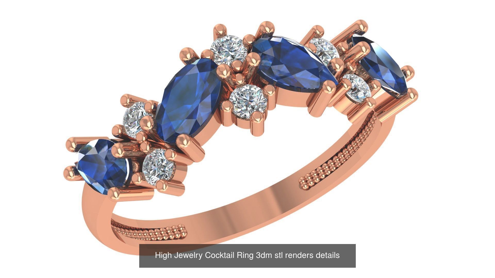 221  Diamond Ring renders 3dm stl details  3D Model Collection_196