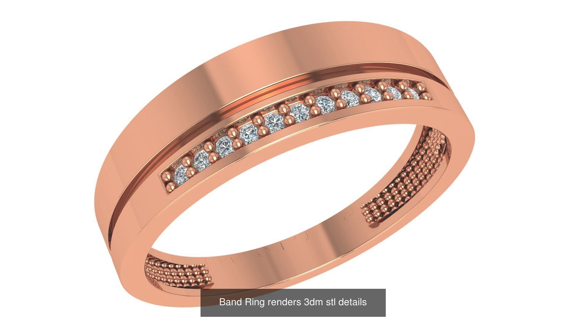 221  Diamond Ring renders 3dm stl details  3D Model Collection_16