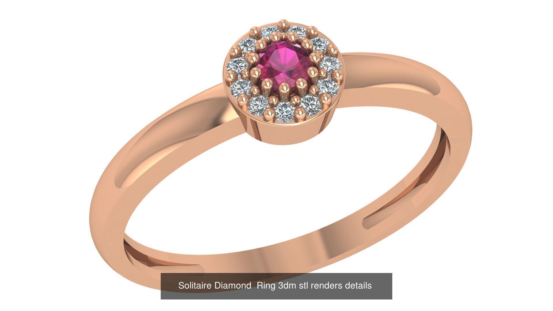 221  Diamond Ring renders 3dm stl details  3D Model Collection_90