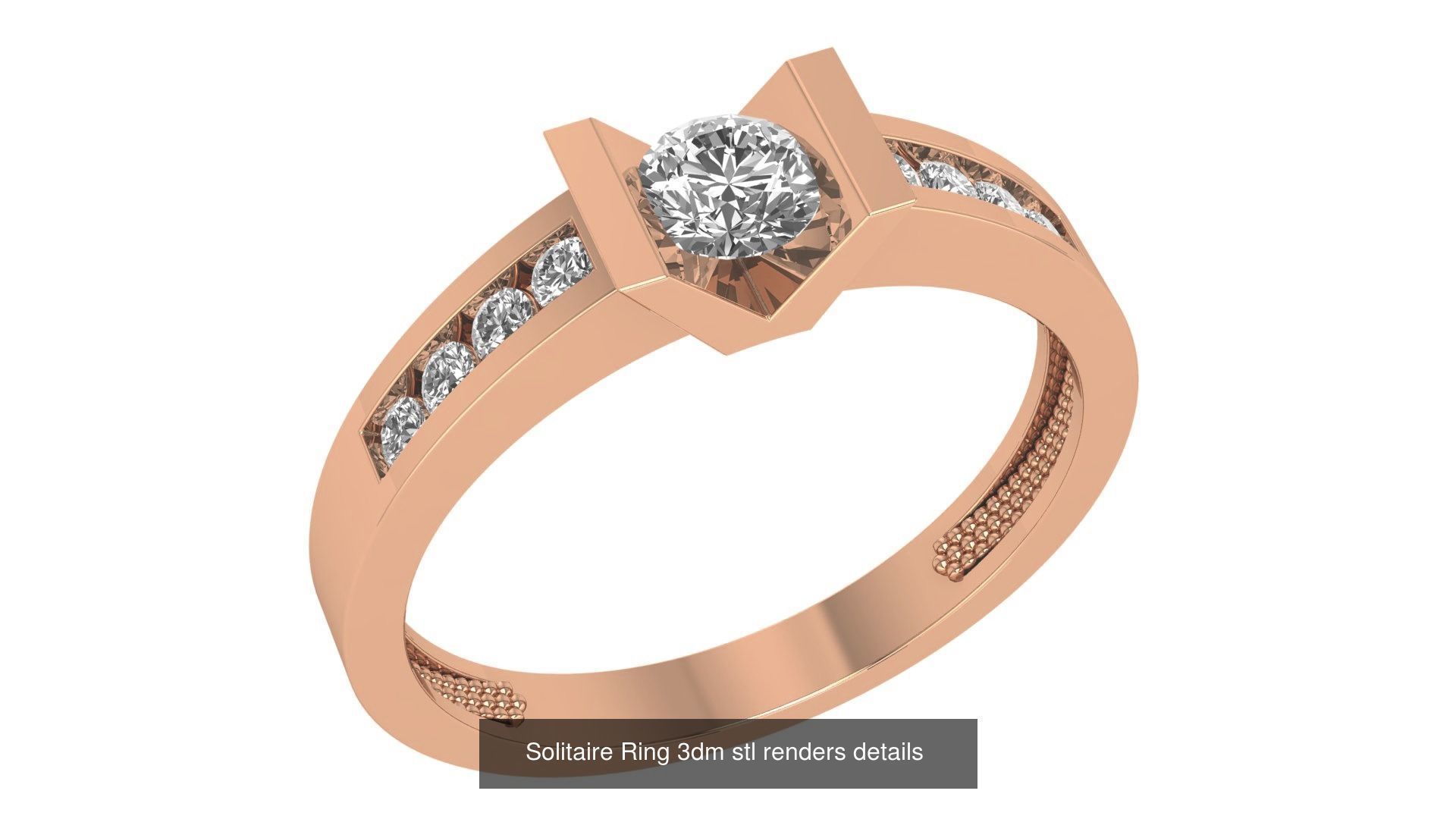 221  Diamond Ring renders 3dm stl details  3D Model Collection_31