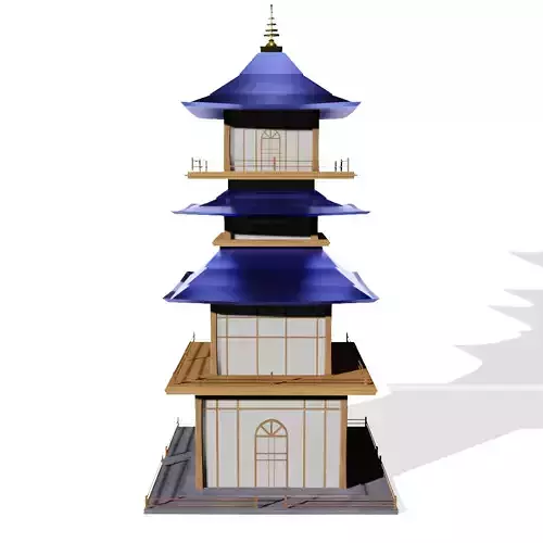 Japanese Tall Building - Stylized