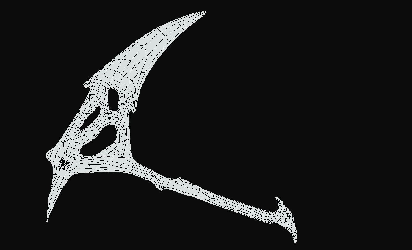 Demonic Sickle - Game Ready Low-poly 3D model_3