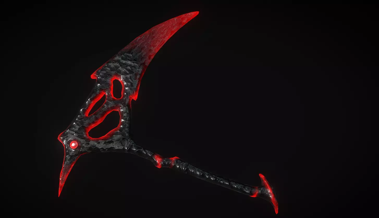 Demonic Sickle - Game Ready Low-poly 3D model_0