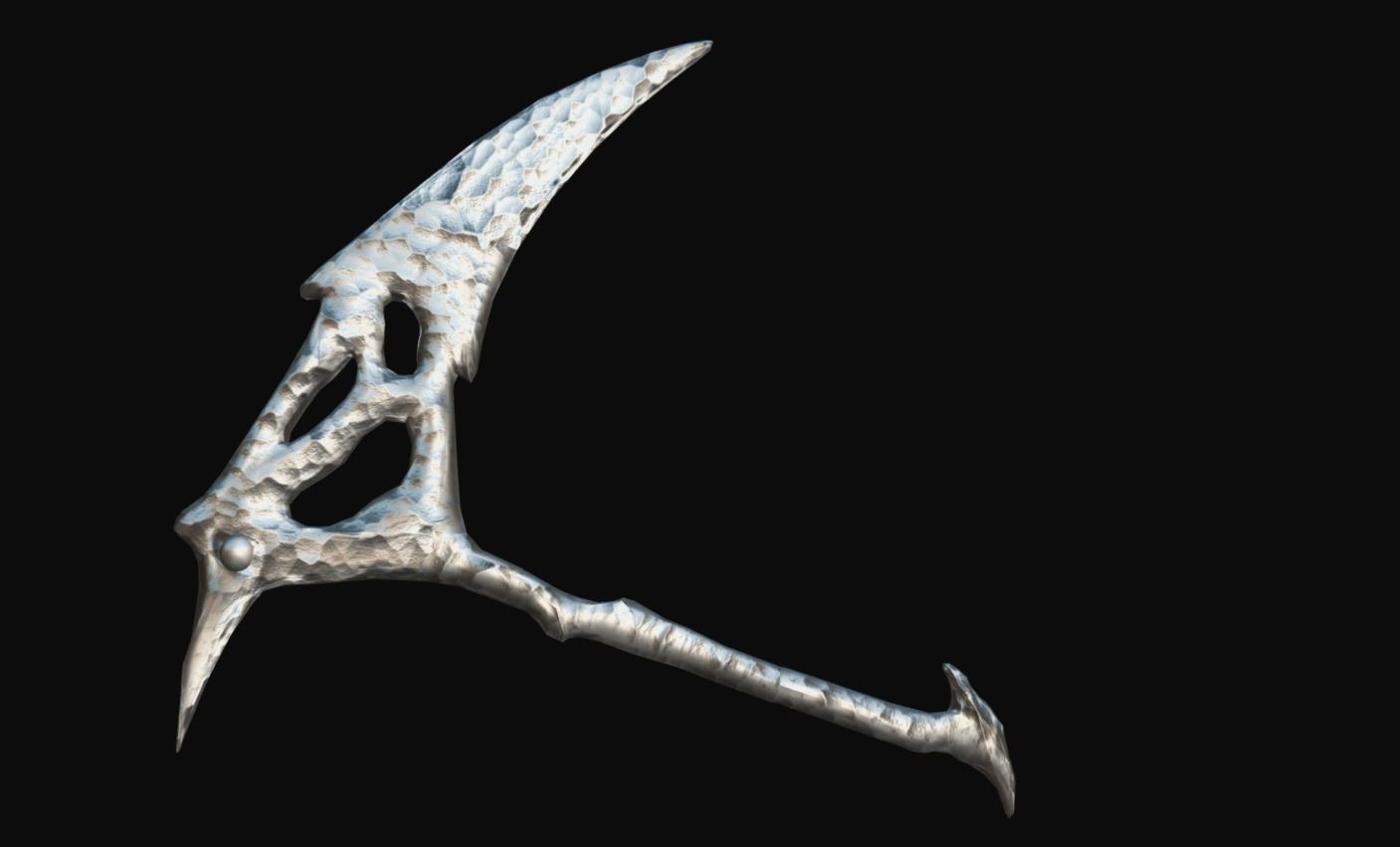 Demonic Sickle - Game Ready Low-poly 3D model_4