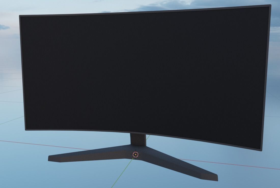 Monitor Free low-poly 3D model_2