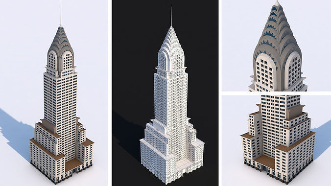 30 NYC Skyscrapers Buildings Low-poly 3D model 6