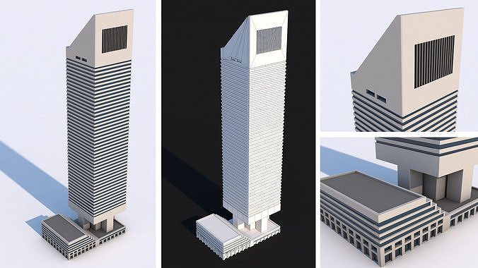 30 NYC Skyscrapers Buildings Low-poly 3D model 5