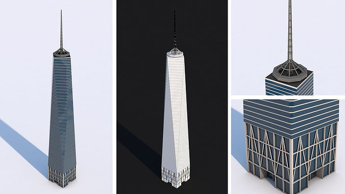 30 NYC Skyscrapers Buildings Low-poly 3D model 3