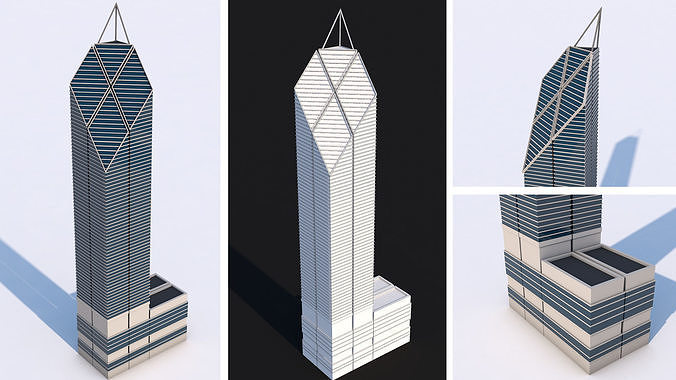 30 NYC Skyscrapers Buildings Low-poly 3D model 4