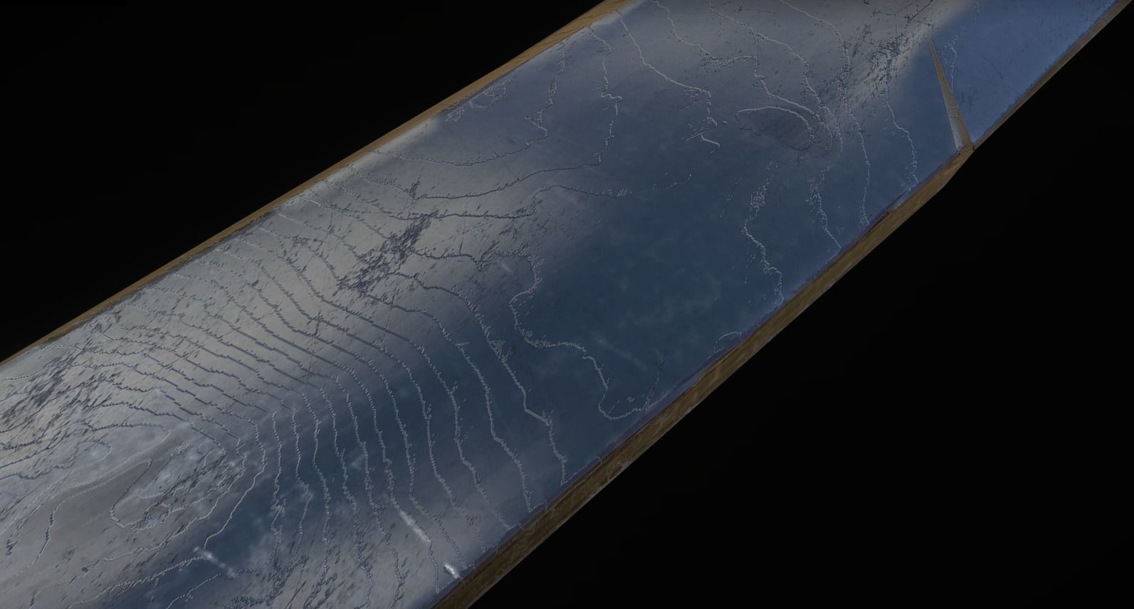 Damascus Scimitar - Game Ready Low-poly 3D model_2