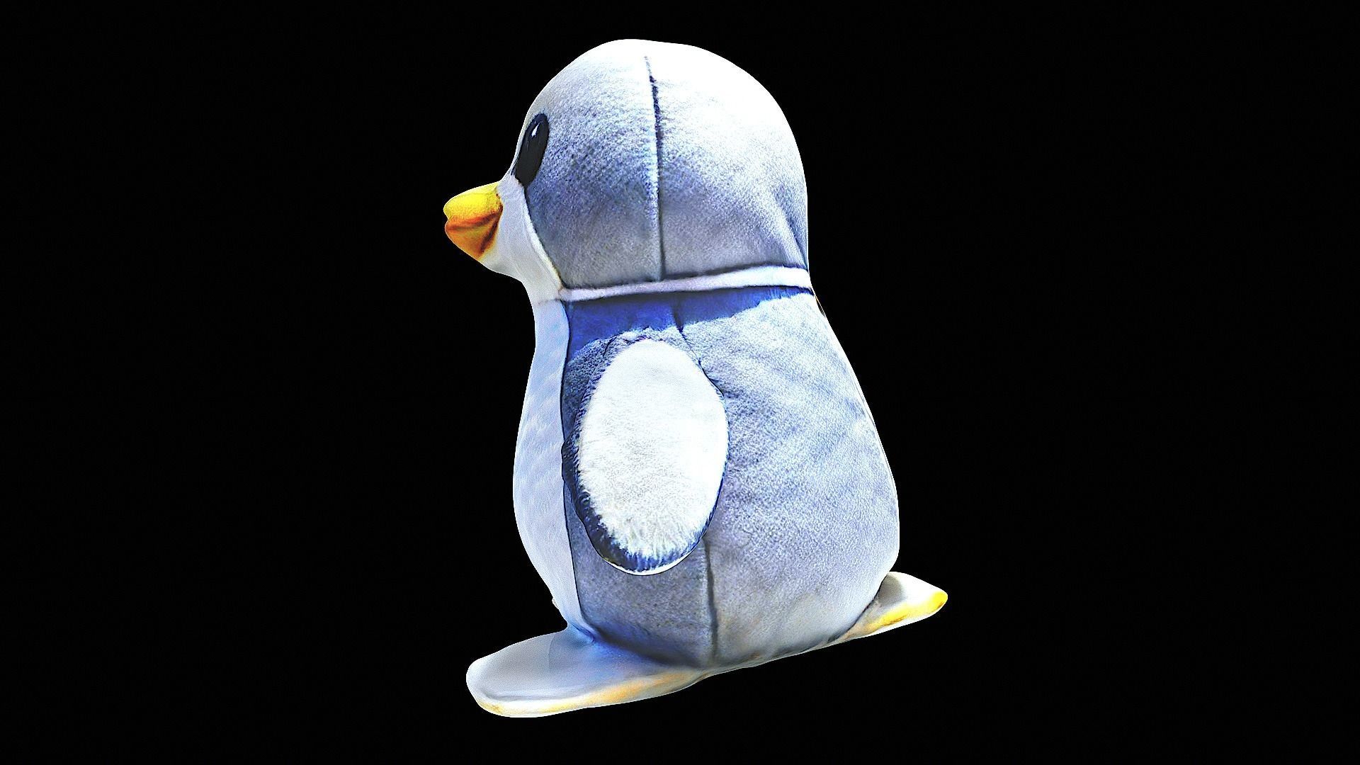 little penguin cute plushie 3D model_5