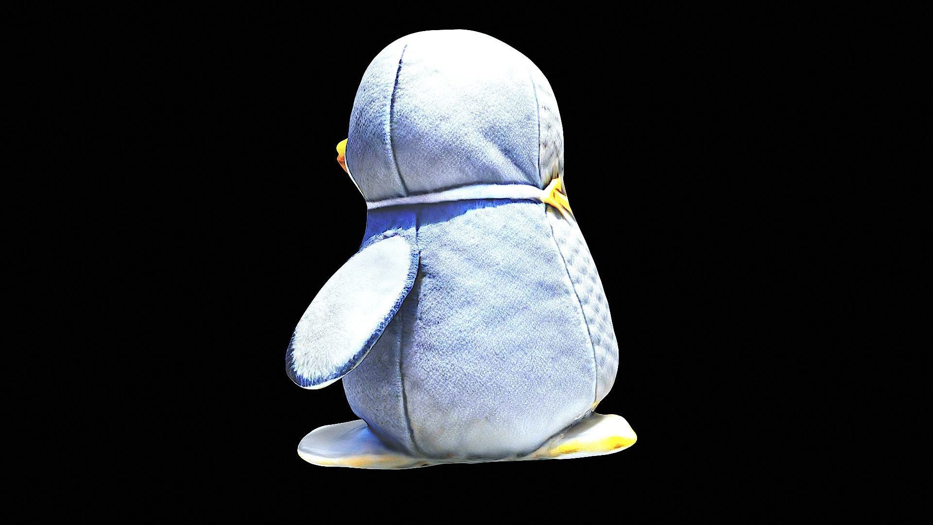 little penguin cute plushie 3D model_4