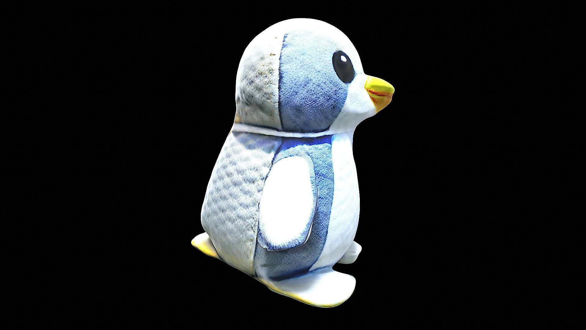 little penguin cute plushie 3D model_1