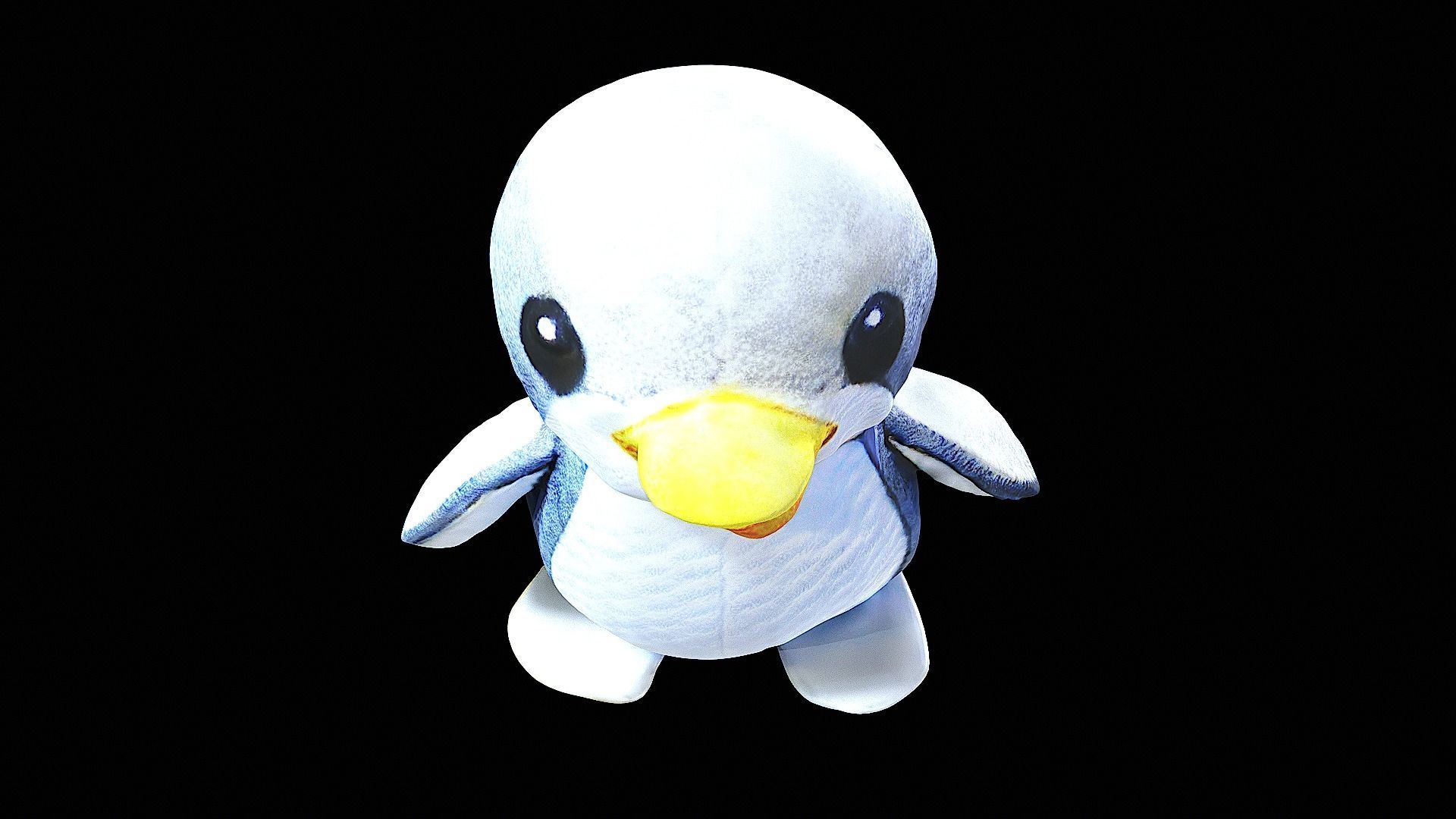 little penguin cute plushie 3D model_8