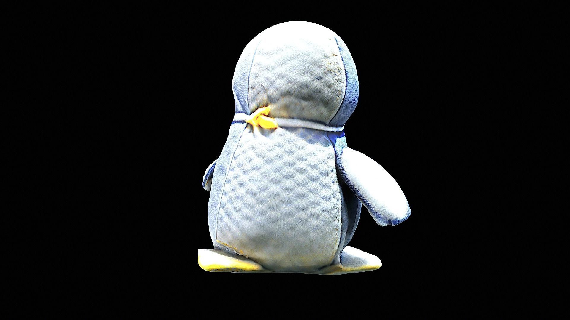 little penguin cute plushie 3D model_2