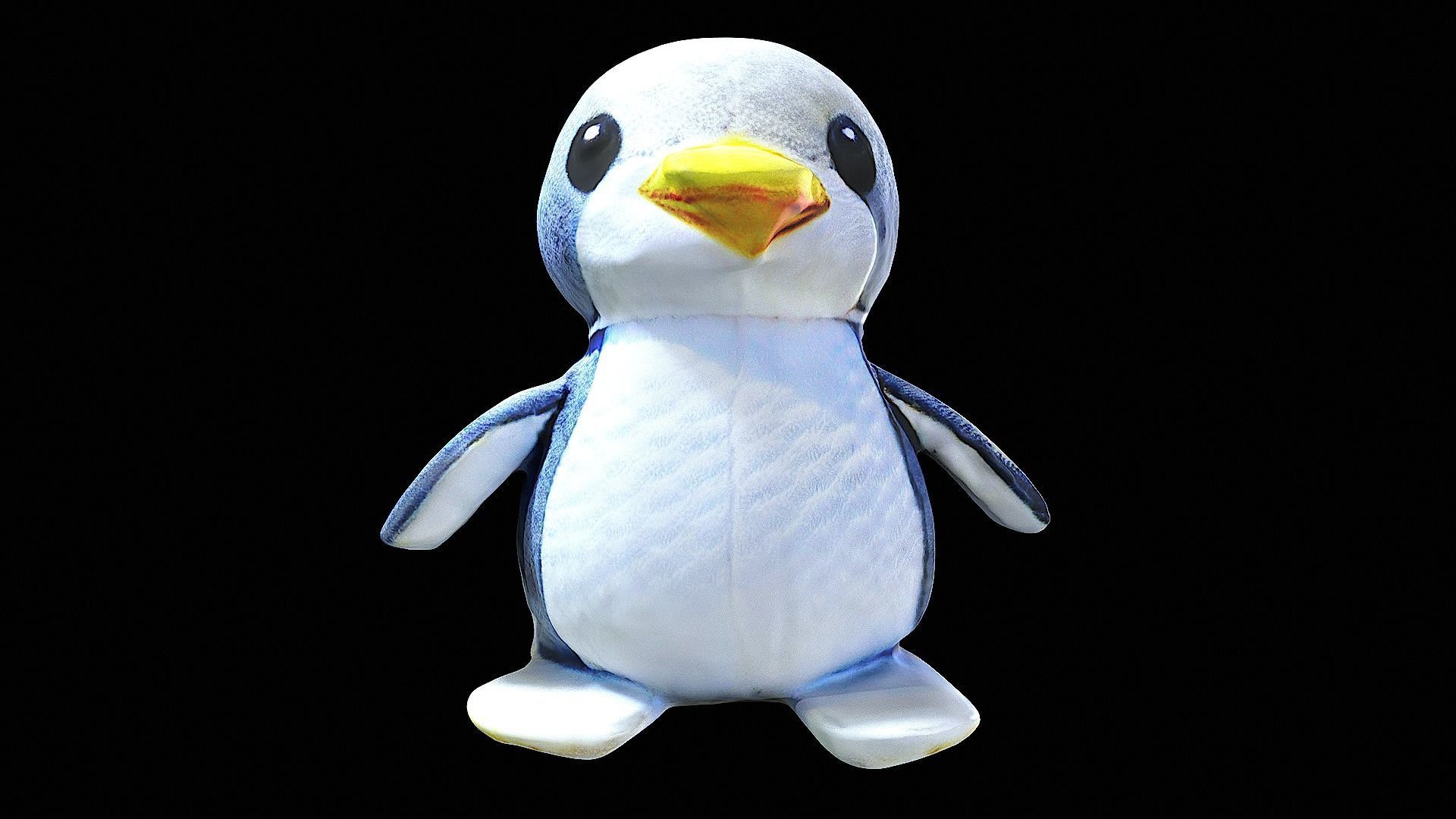 little penguin cute plushie 3D model_7