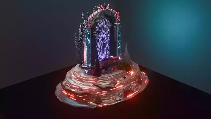 3D model portal glow gate
