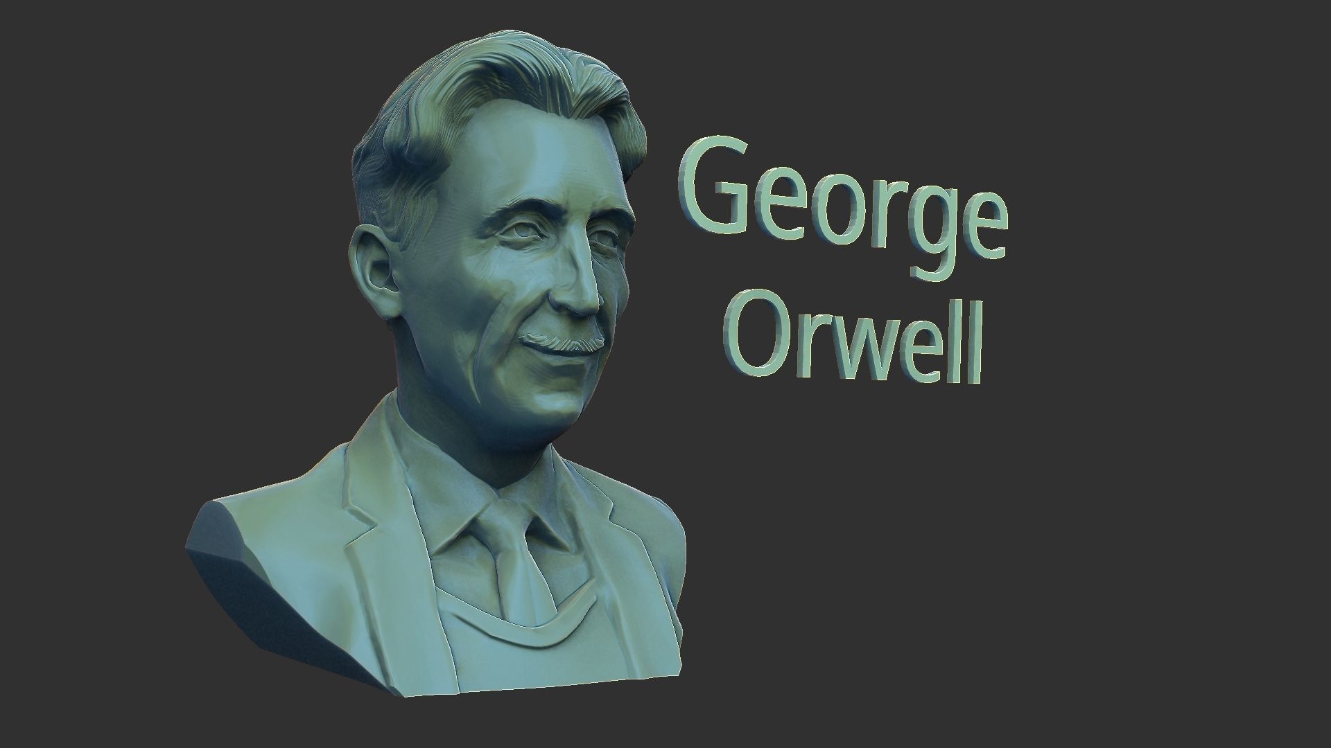 George Orwell 3D print model_5