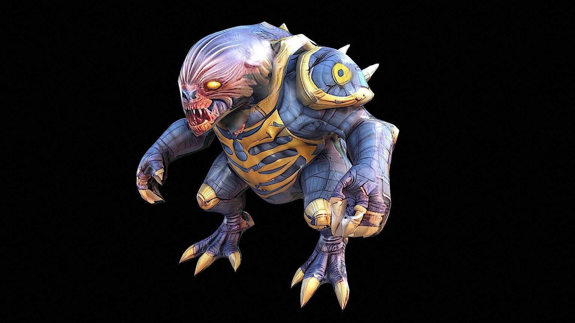 Helldivers inspired creature 3D model_7