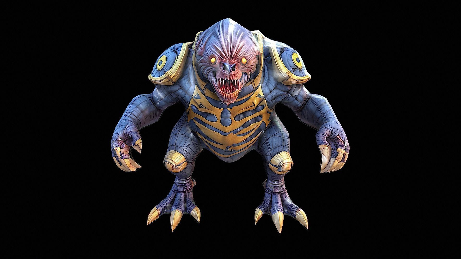 Helldivers inspired creature 3D model_1