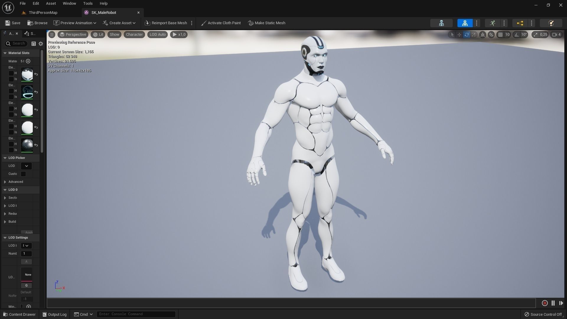 Male Robot R70 Pack Low-poly 3D model_14